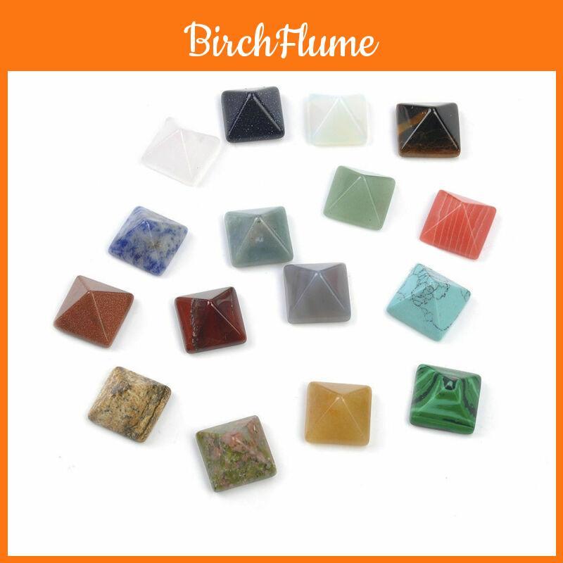 Chakra Pyramid Stone Set With Natural Quartz Crystals For Spiritual Healing And Home Decor