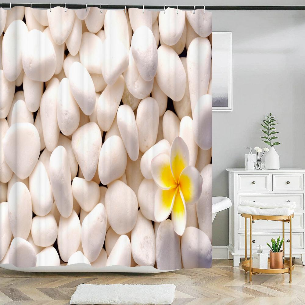 

Bathroom Shower Curtain 3D Beautiful Butterfly Printing Polyester Waterproof Curtain Home Decoration Curtain With Hook 180X180Cm W60H190(CM)-1 Pcs