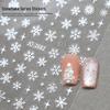 Winter Snowflake Nail Stickers: Festive White Hollow Designs for Seasonal Nail Art