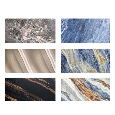 2Pcs Renovierung Dekor Faux Marmor Fliesen Wand Aufkleber Selbst-Adhesive 3D Tapete PET Wasserdicht