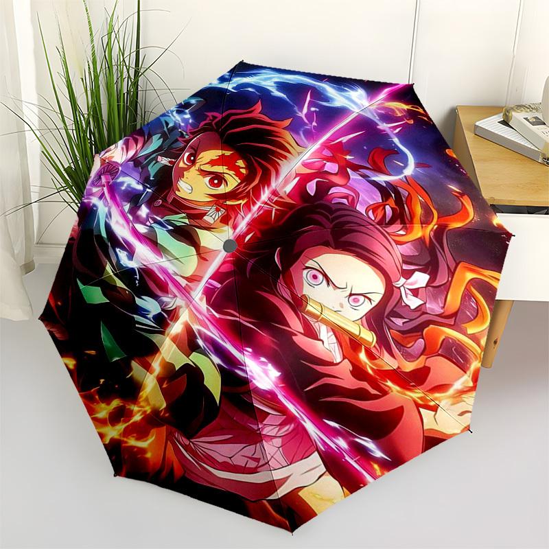 

1pc Anime Characters Automatic Opening Umbrella with 3-Fold Design, Iron Frame Outdoor for Fans, Travelers, Daily Use, Gift Idea.U019