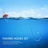 500PCS 10 Sizes Carp Fishing Hooks High Carbon Steel Fly Fishing Hooks  Trout Fishing