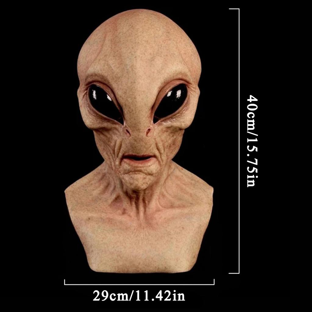 Halloween Alien Mask Realistic Evil Latex Mask for Adult Horror Fancy Dress Cosplay Novelty Halloween Costume Party Prop