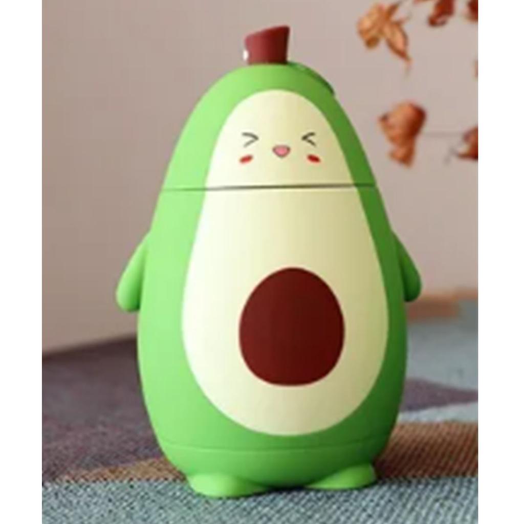 Cartoon Avocado Glass Bottle Double Layer Water Cup Portable Cute Drinking Cup Student Gifts with