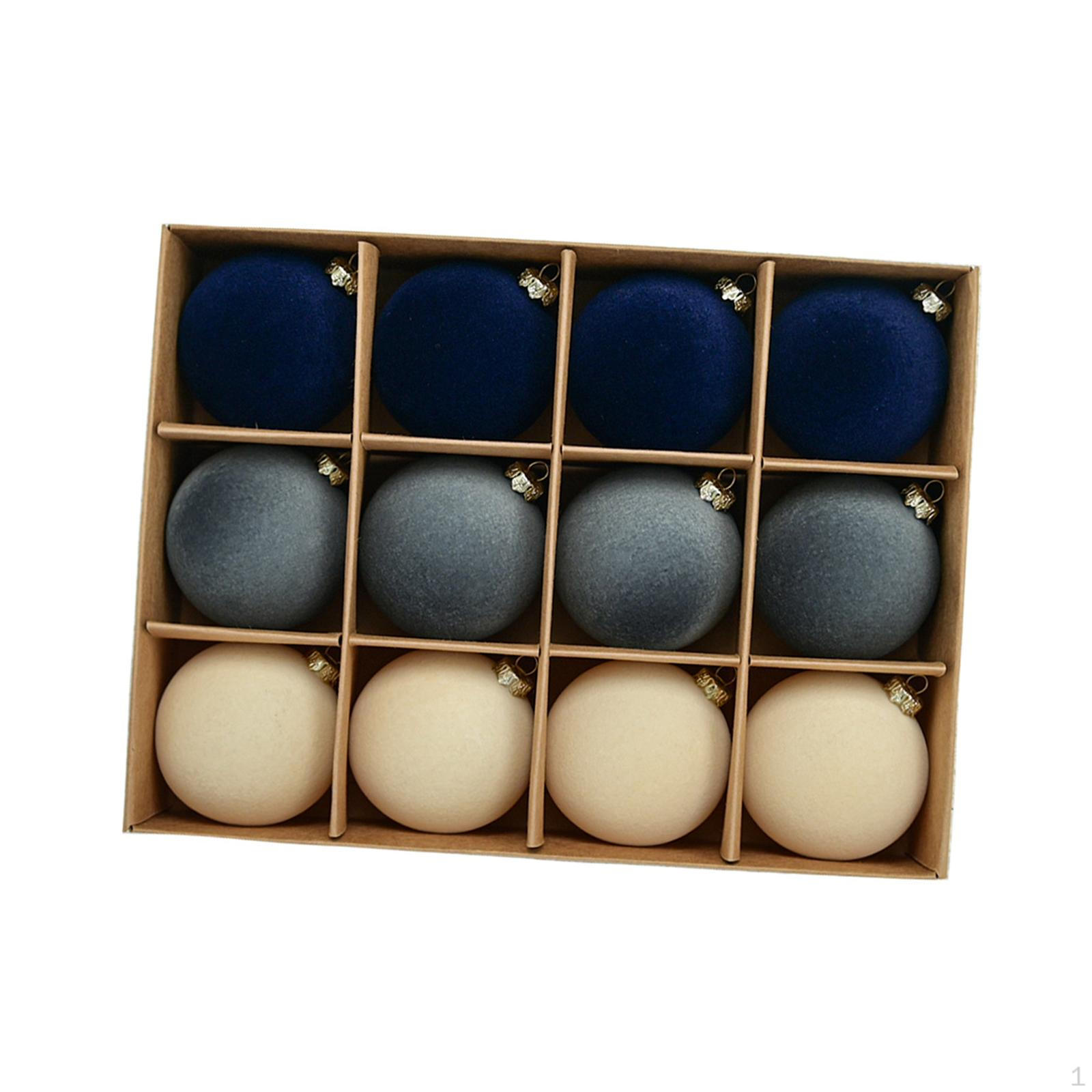 

12 Pcs Christmas Baubles Ornaments, Tree Pendants, Gifts for Birthday, Home, Holiday, Style B