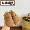 Korean Children's Birkenstocks, Boys' Winter Velvet Casual Shoes, Velcro Retro Girls' Two Cotton Shoes, Warm and Non-slip
