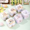 Square Shape Easter Party Decor Iron Material Easter Egg Box Rabbit Tin Storage Box  Easter Party