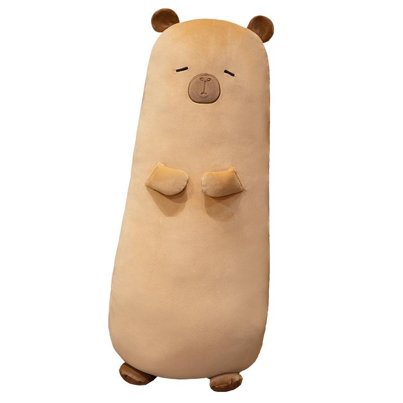 Soft Capybara Long Pillow Plush Toy Doll Kapibara Doll Girl Soothing Ragdoll