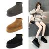 Winter Mini Dipper Stiefel Damen Winter Plateau Schneestiefel Fleece Verdickt Kurze Stiefel