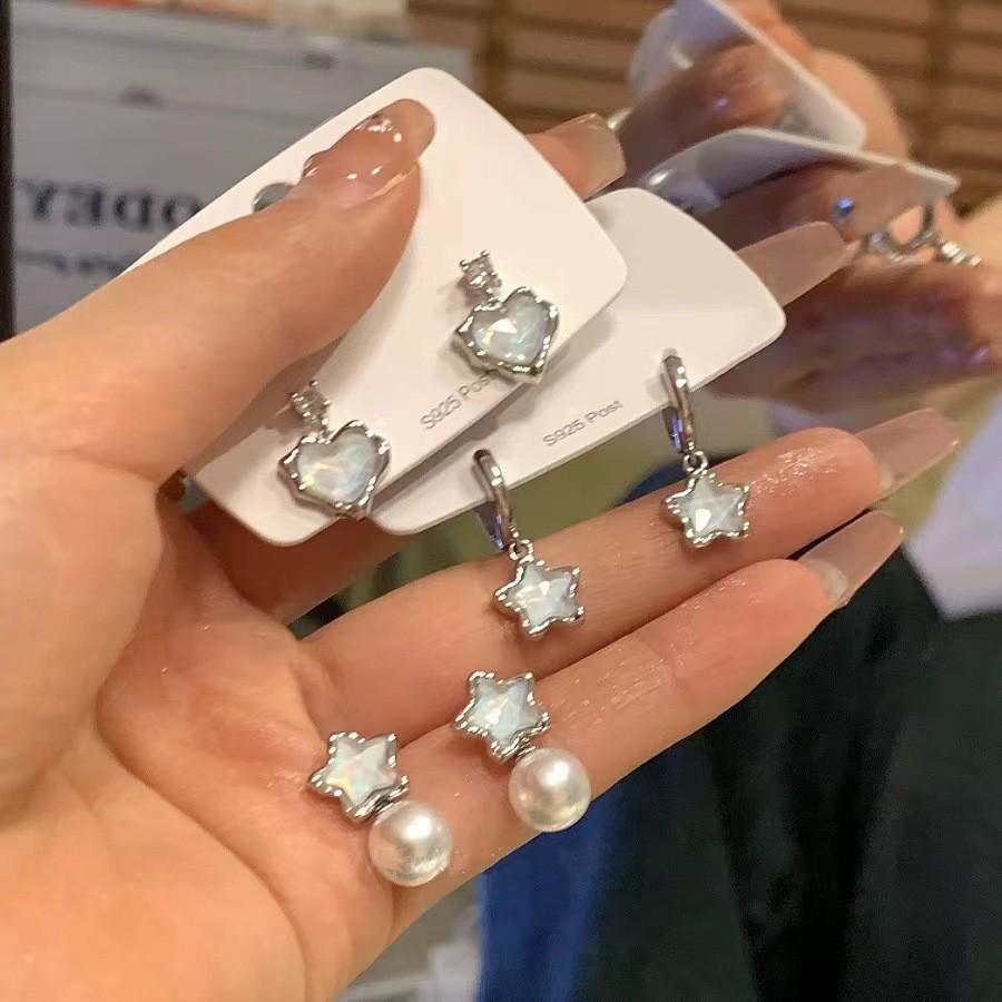 925 Silver Needle High-End Bow Pearl Stud Earrings