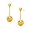 Style Minimalist Metal Ball Exaggerated High-end Long Earrings With Feel Tassel Women