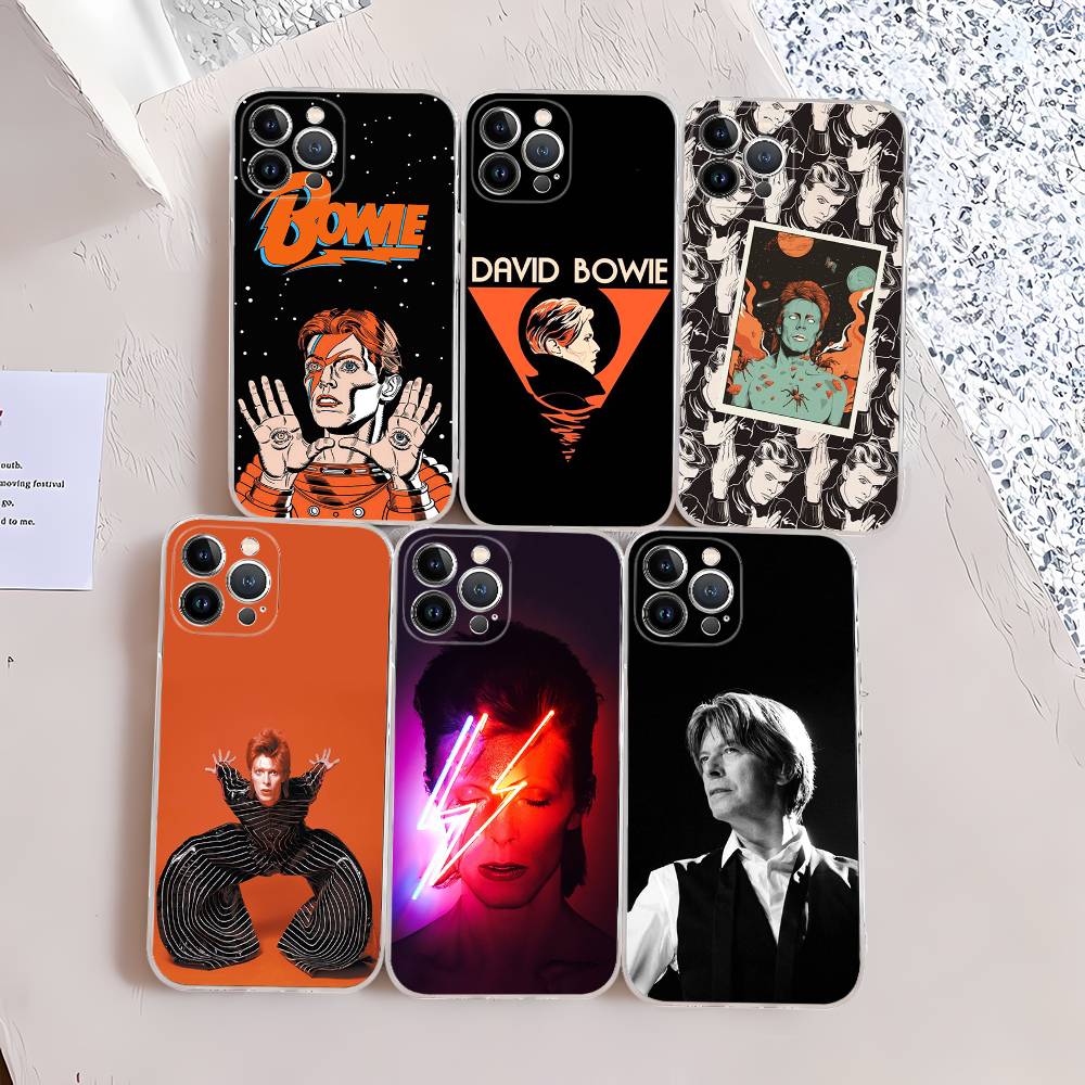 D-David-Singer B-Bowies For iPhone 11 12 13 14 15 16 17 Pro Max Plus 13 Mini Silicone Soft Transparent Back