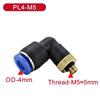 5Pcs 4/6/8/10/12mm SL Pneumatic Air Connector 1/8 "1/4" 3/8 "1/2" Water Air Hose Male Thread Elbow Pneumatic Fitting car Pressure Regulators 5