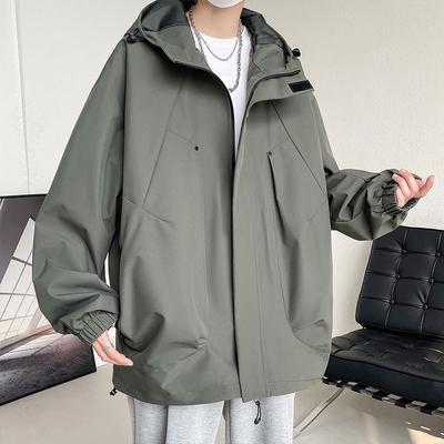 Freizeitjacke Herren Frühlingsmantel Allround Locker Kapuzenjacke Frühling und Herbst Neu Herren Oberteil