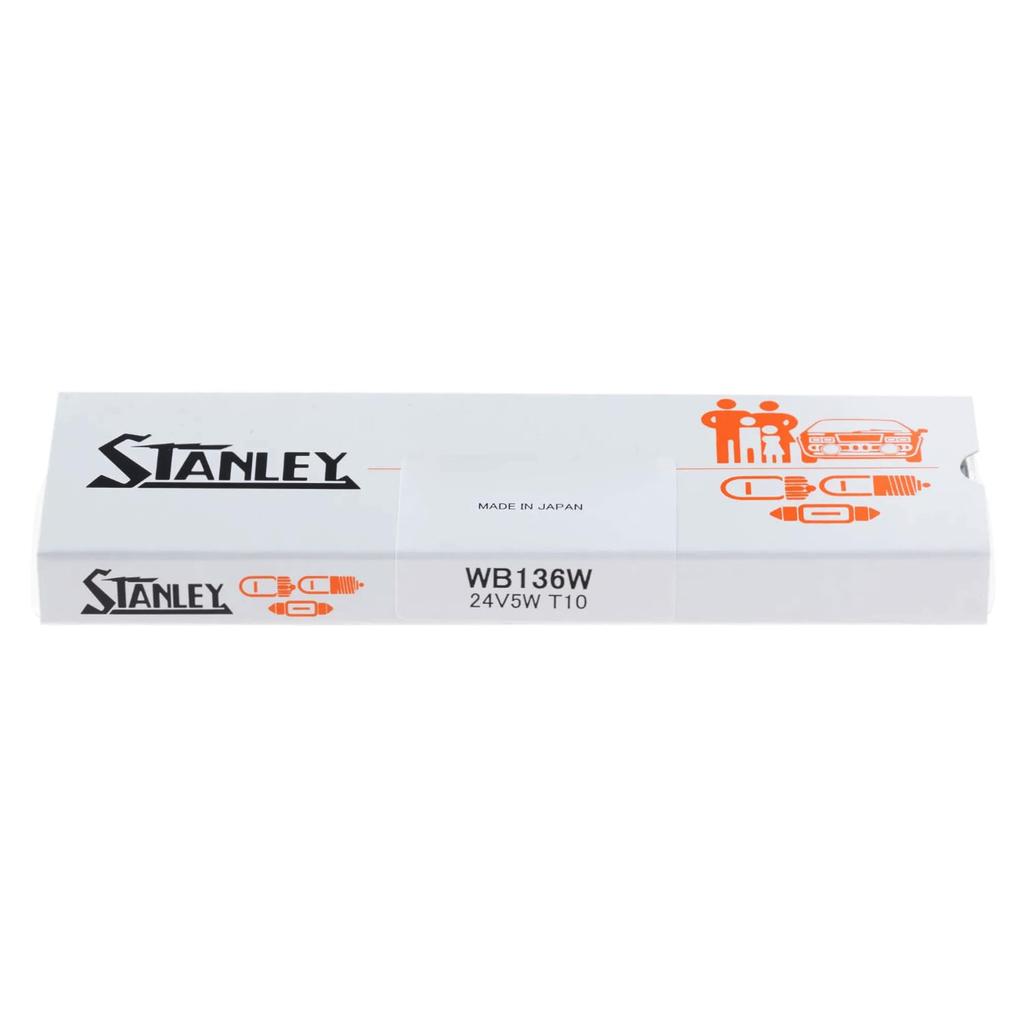 STANLEY Wedge Base Light Bulb T10 24V 5W 10 Pieces