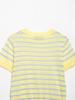 Striped Knit Short-Sleeve Sweater 7116