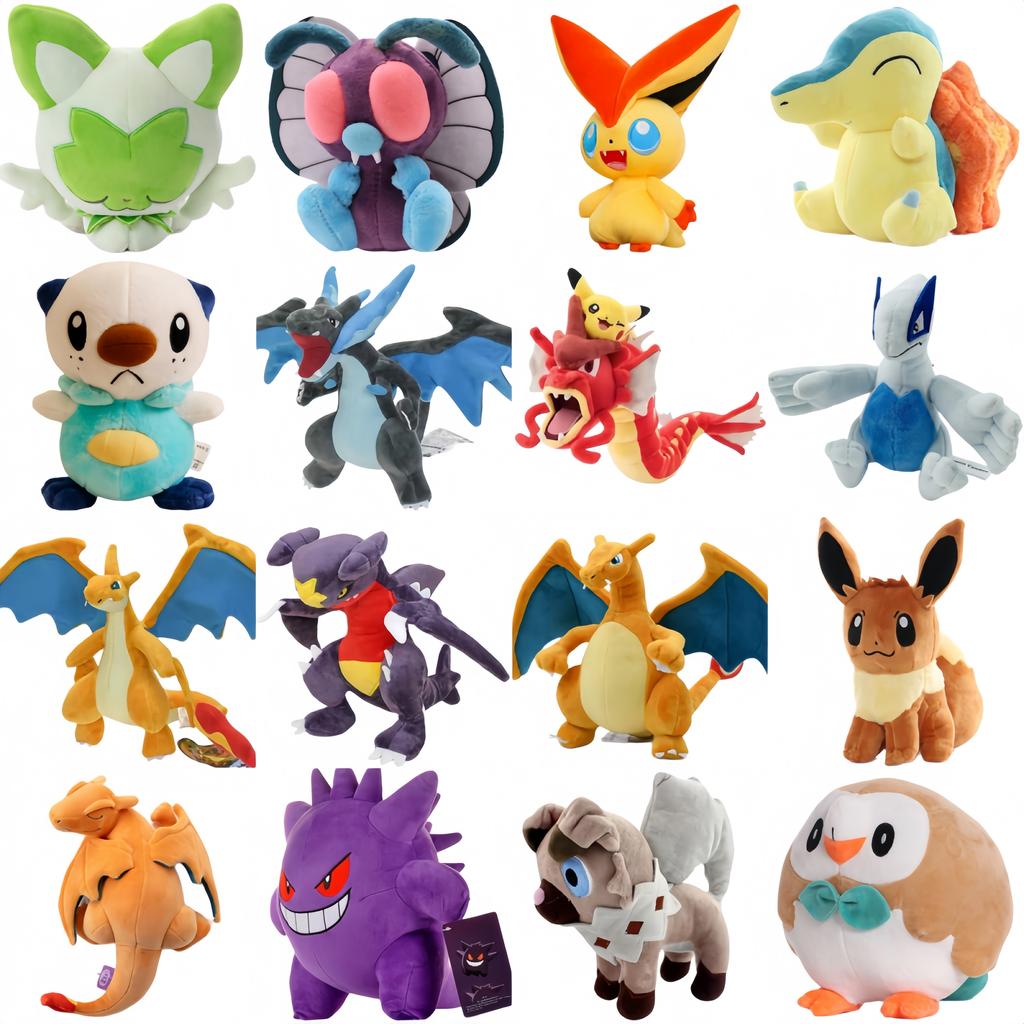 Oshawott Rockruff Butterfree Plush Toy Chikorita Gyarados Garchomp Gengar Eevee Stuffed Doll Shiny Charizard XY Peluche
