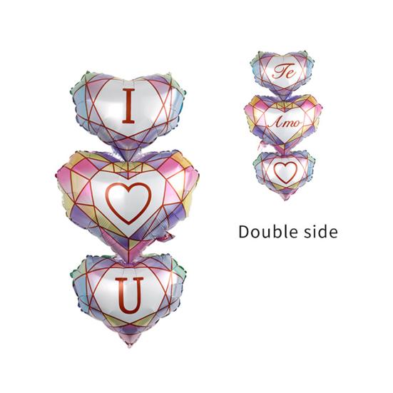 1/3 szt. balon imprezowy szczelny do nadmuchania, stwórz atmosferę, łatwy diamentowy balon miłosny, dekoracja na rocznicę ślubu