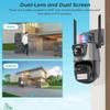 P11 Dual-Lens Outdoor Waterproof WiFi Security Camera 360° Panoramic HD