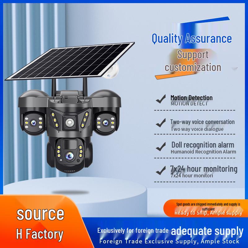V380 Solar-Powered 4G Outdoor Surveillance Camera with HD Night Vision