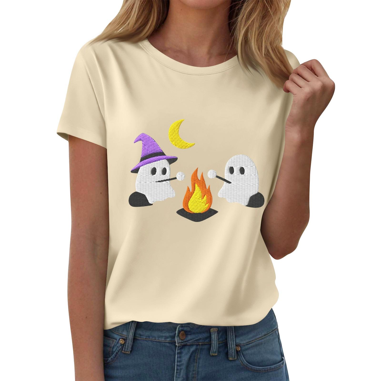 

Женские футболки, Женские топы с коротким рукавом, Летняя мода, Повседневные стильные футболки с круглым вырезом, Туники XXL бежевый