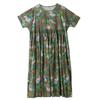 Simple Bohemian Long Dress Summer New Fattened Plus Short Sleeve Crew Neck Printed Dress Women's Clothing