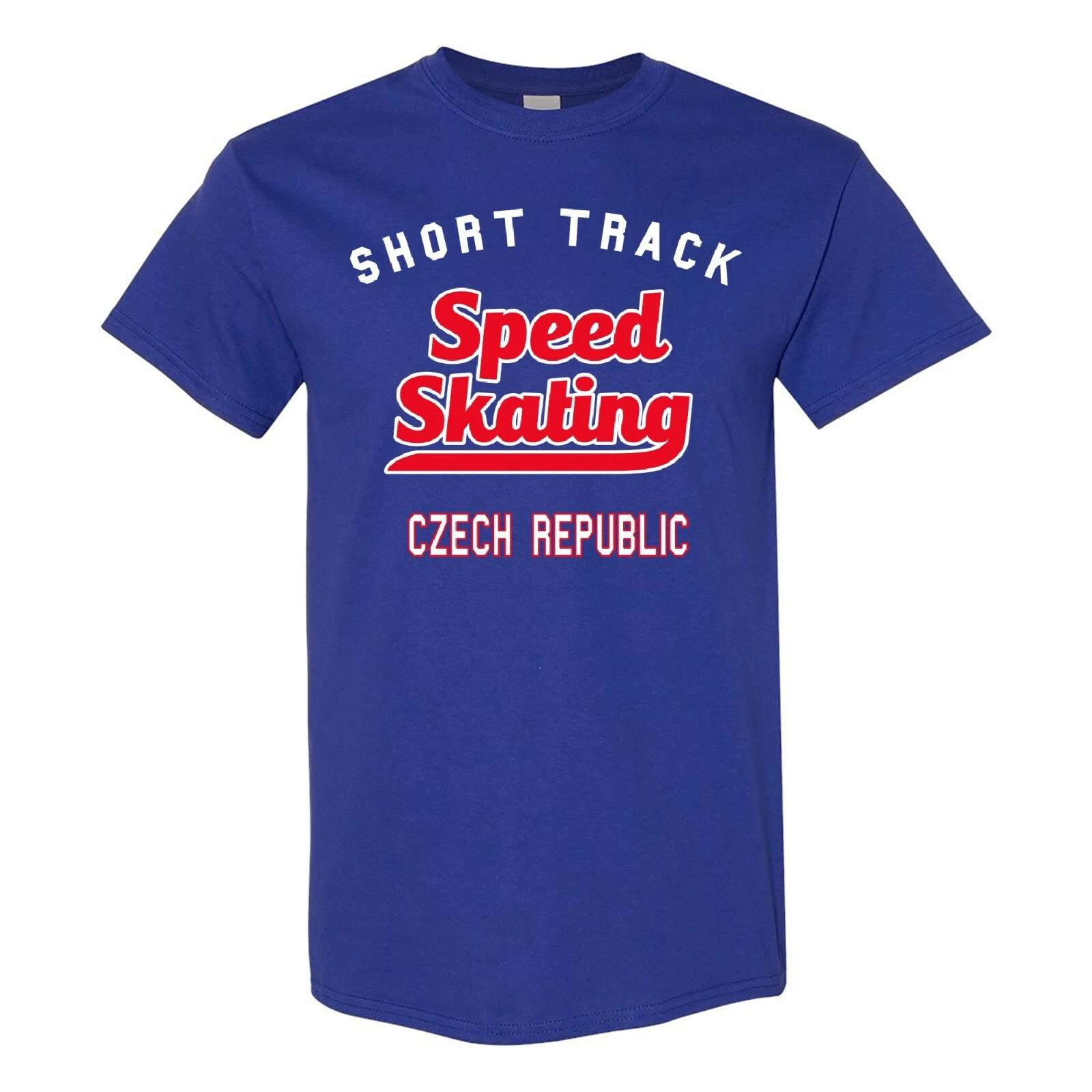 Short Track Speed Skating Czech Republic - Winter T-Shirt - Cobalt 4XL