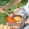 Multi-Functional Titanium Lunch Box with Handle for Outdoor Cooking