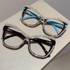 INS Rhinestone Glasses Luxury Large Frame Eyewear Comfortable To Wear Women Spectacles  Selfie