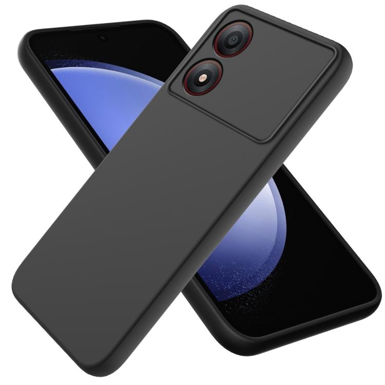 

Чехол для телефона из чистого жидкого силикона For ZTE Blade V50 Design 4G чёрный