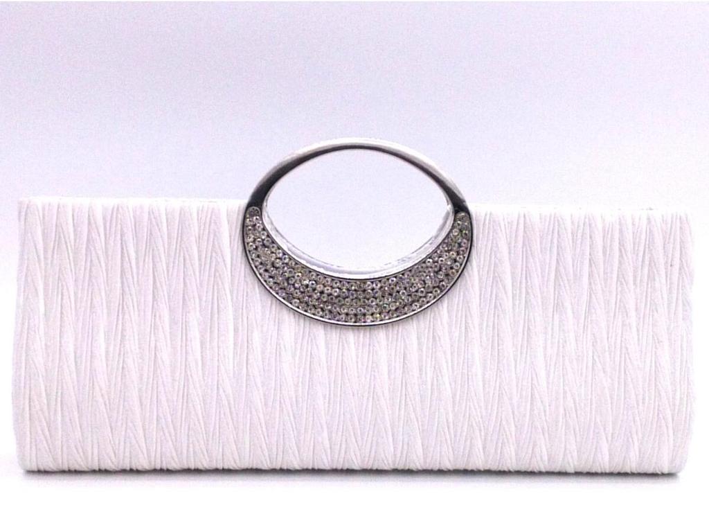 Classic Rhinestone Pleated Evening Bag for Women