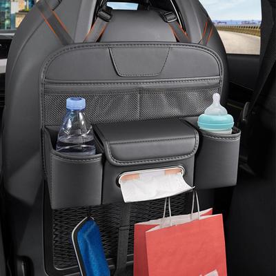 Car Seat Back Storage Multifunctional Car Interior Organization Drink Cup Holder Tissue Box for Vehicles SUVs RVs Trucks
