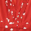 Women's summer new French sweet design slim bubble sleeve floral dress