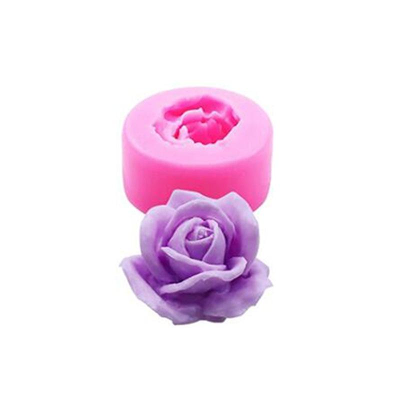 6 Stück 3D Rosenformen Handgemachte Silikon Kerzenpaste Kuchen Dekorationswerkzeug Küchenbedarf Praktische und langlebige Backform