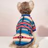 Warm Striped Pet Sweater for Small and Medium Dogs - Cozy Winter Dog Clothes with Soft Plush Lining