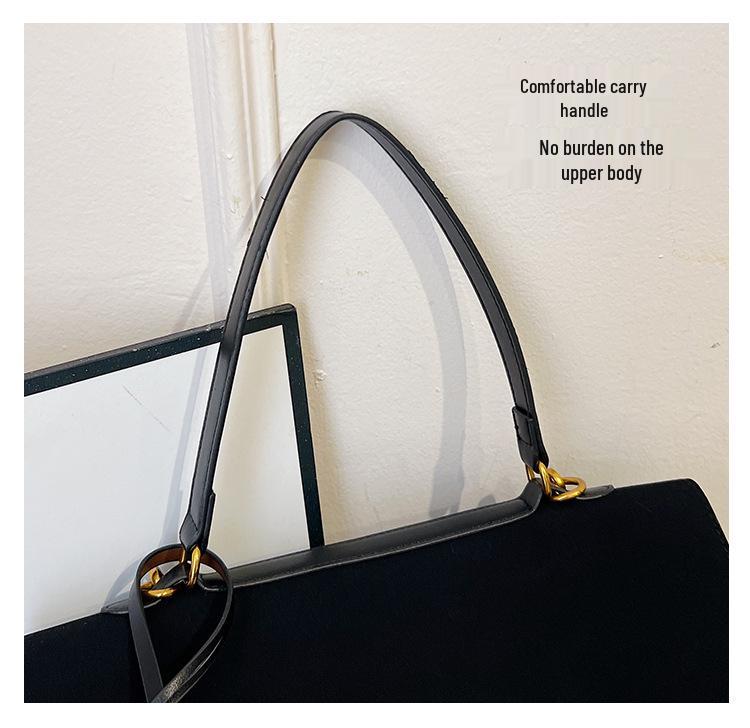 Geantă de mână tote crossbody de damă 2025 Retro cu suprafață din piele întoarsă toamnă/iarnă