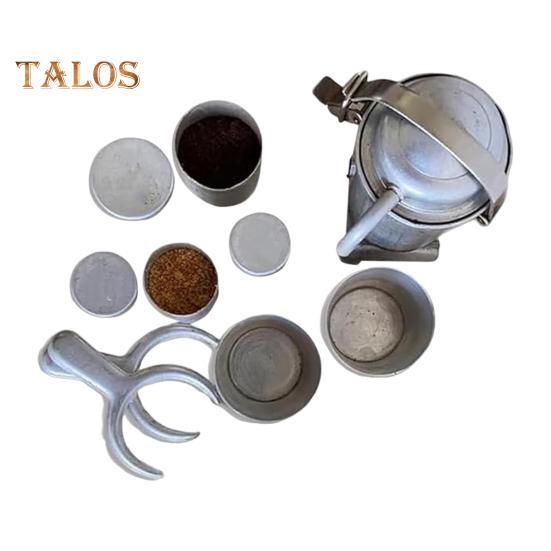 Vintage Espresso Coffee Kit Portable Camping Coffee Kit Nostalgia Mini Travel Espresso Maker Set for Coffee Lovers Outdoor Use