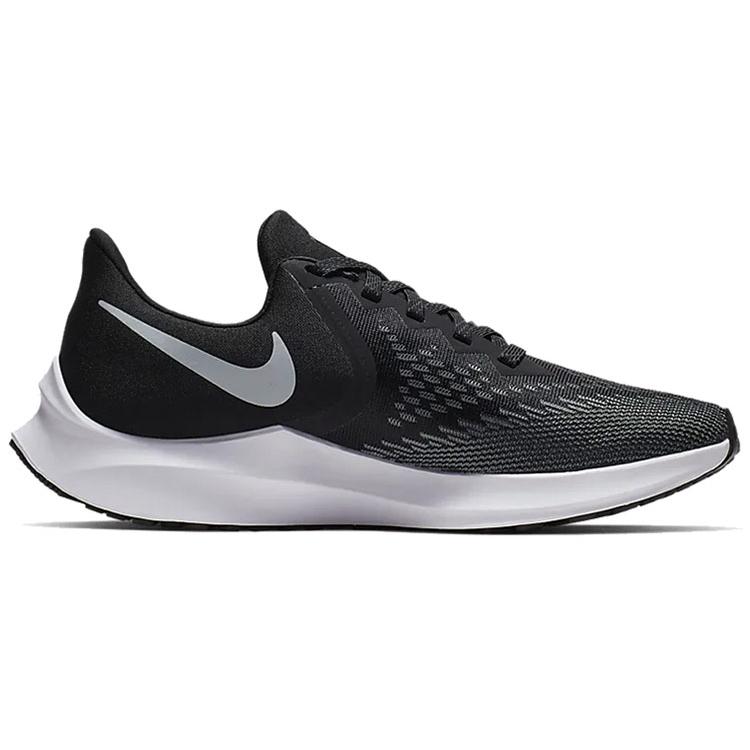 Nike Womens Air Zoom Winflo 6 'Black' (women's Sizes) Black / Dark Grey-Metallic Platinum-White Running Shoes AQ8228 003