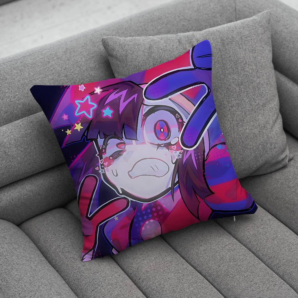 

Handmade Tinplate Brooches Pomni Jax Pillow Case Pillow Case Living Room Sofa Cushion Cover Suitable For Home Bedroom Room 30x30cm