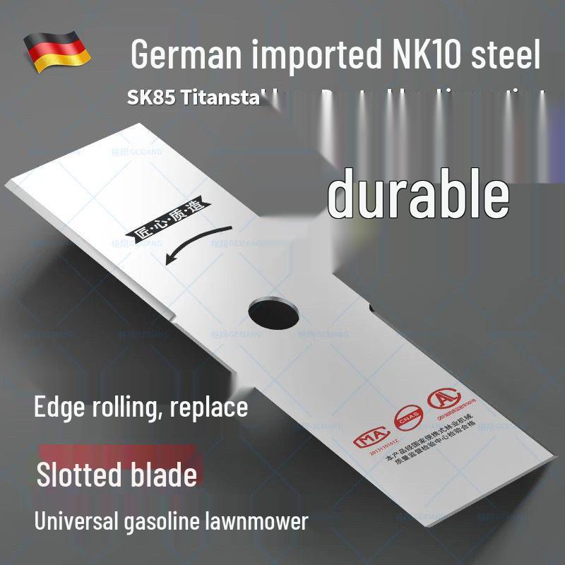 Universal Thickened Manganese Steel Straight Blades for Gasoline Weed Eaters and Lawn Mower Scrapers
