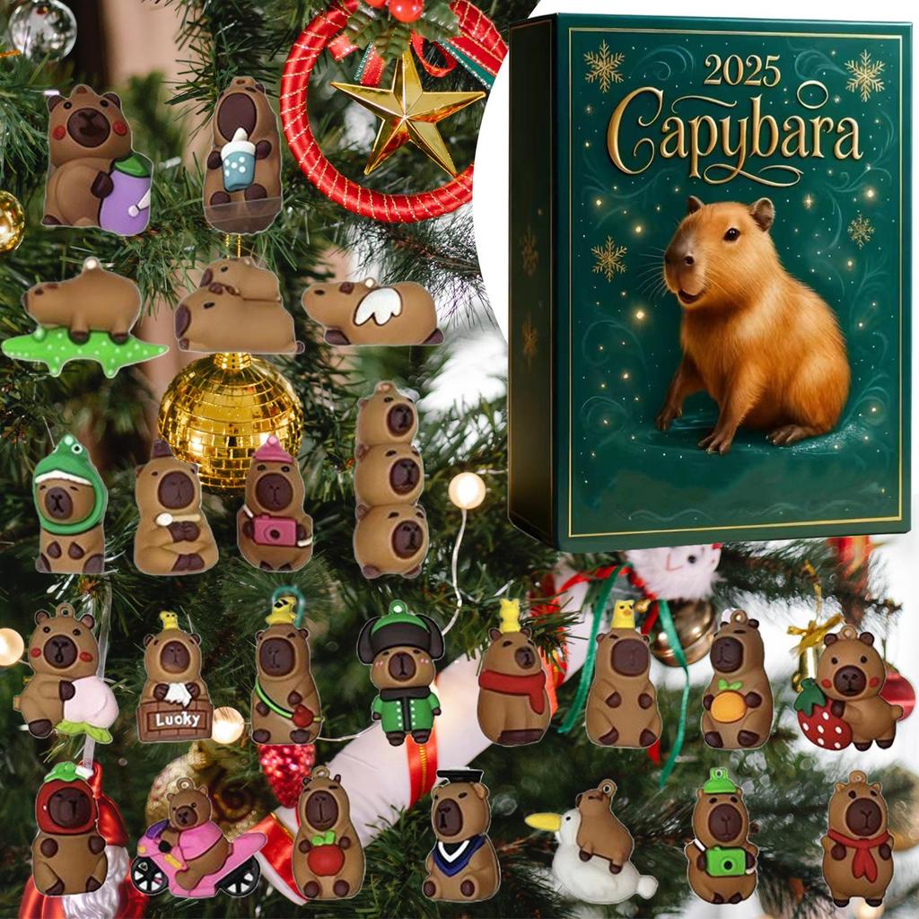 Christmas Countdown 3D Christmas 24 Days Figurines Small Animal Countdown Figure Decorations For Birthday Party Desk Entryway