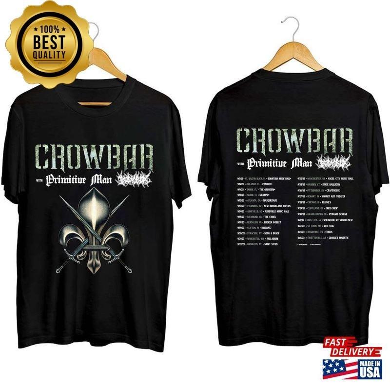 New CROWBAR Band Tour Concert Heavy Cotton Black S-5XL T Shirt TU589 XXL