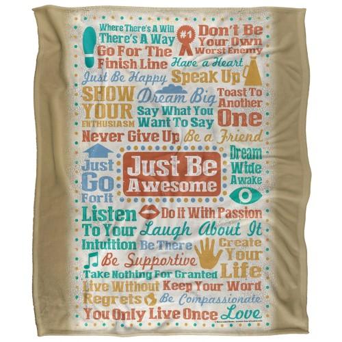 Retrorocket Studio Just Be Awesome Seidige Supersofte Decke