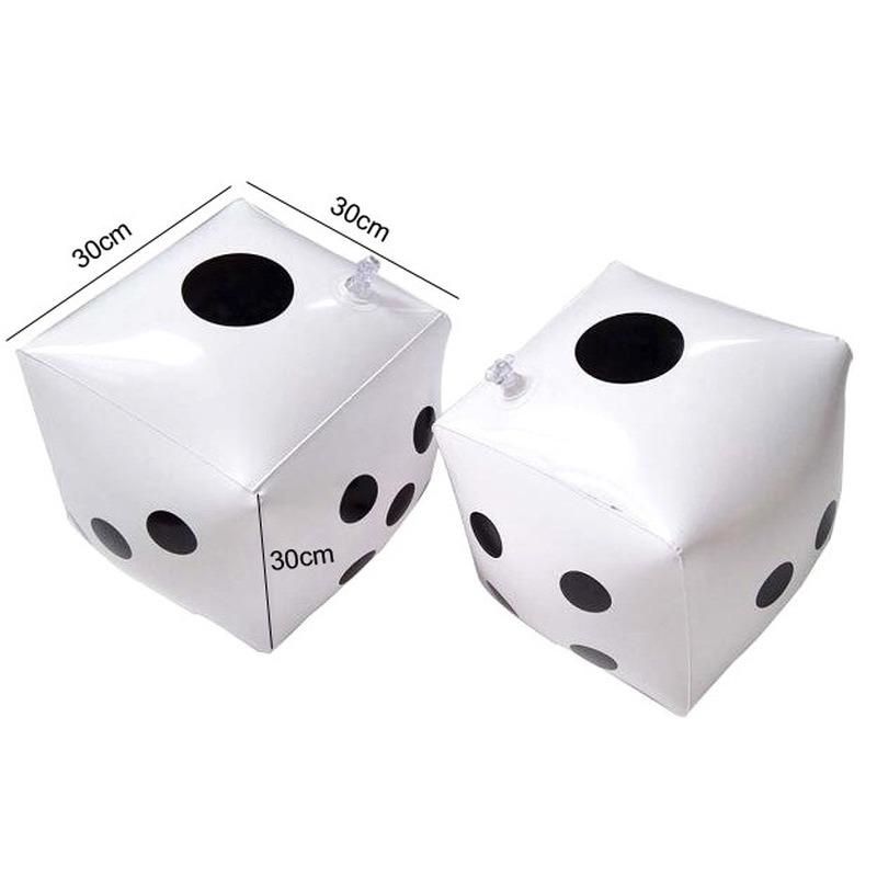 Inflatable Multi Color Blow-Up  Big Dice Toy Stage Prop Group Game Tool Casino Poker Party Decorations Pool Beach Toy