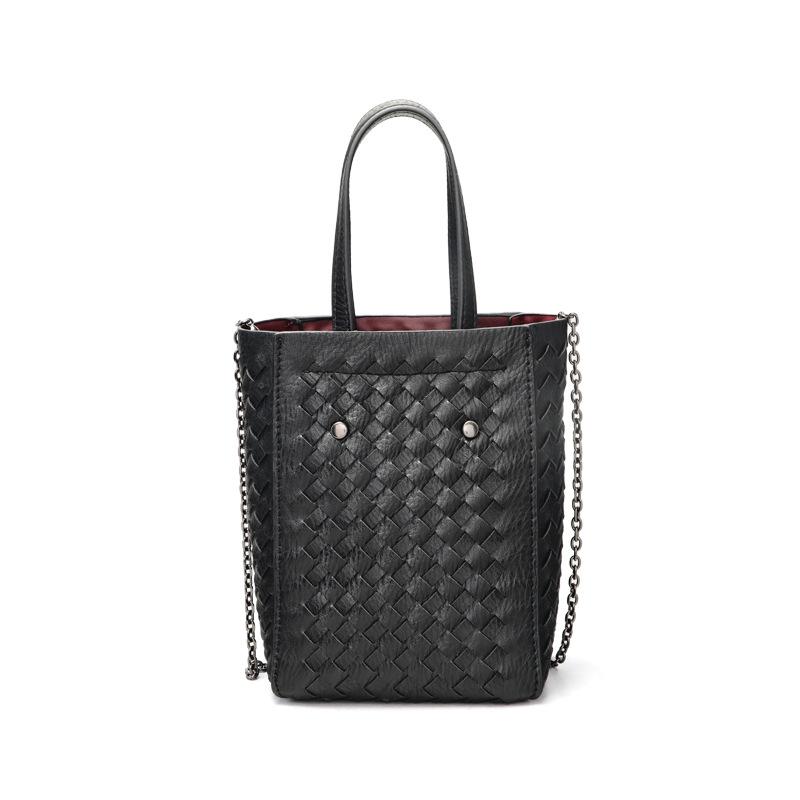Hand-woven Women s Bag with Solid Color Texture, Popular Hand-held Shoulder Crossbody Bag, Fashionable and Versatile Tote Bag