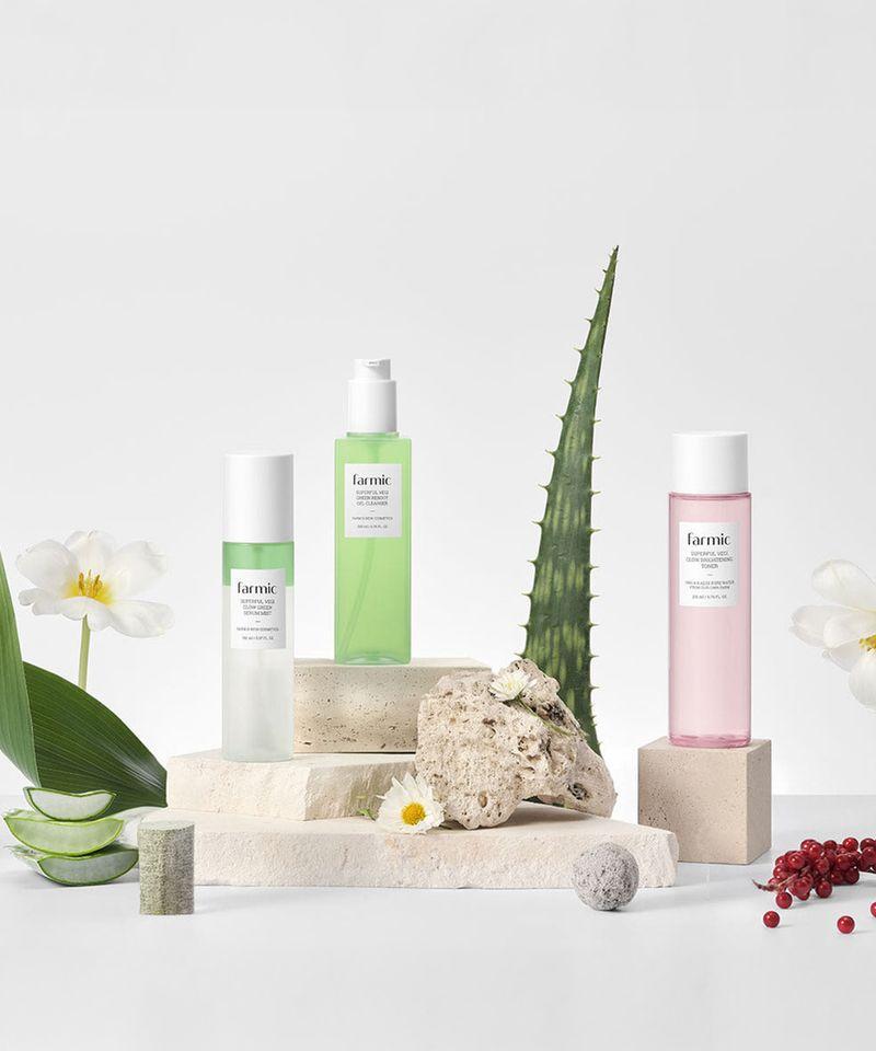 Superful Veggie High-Moisture Gel Cleanser Toner Serum Mist Skincare Set