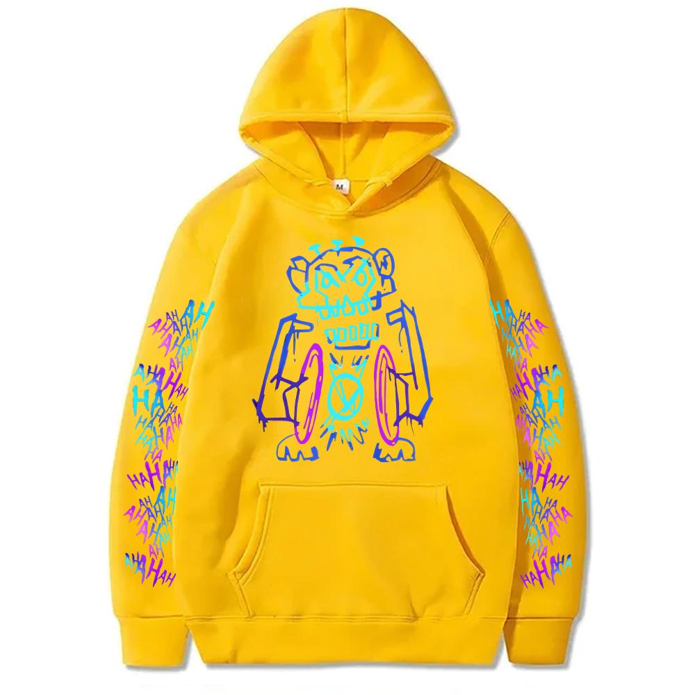 Monkey Graffiti Sweatshirt Arcane Jinx Hoodies Unisex Two Sides Street Sportswear Harajuku Grunge Aesthetic Pullovers