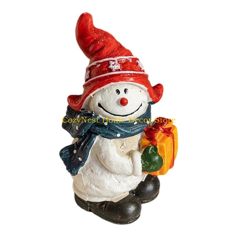 92MF Christmas Santa Clauses Figurine,Resin Santa Clauses Statues Table Ornament for Home Office Table Fireplaces Decorations