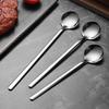 Coffee Stirring Spoon Stainless Steel Long Handle Spoon Polished Rust-Proof Creative Dessert Spoon for Home Cafe Kitchen Tool for Stirring