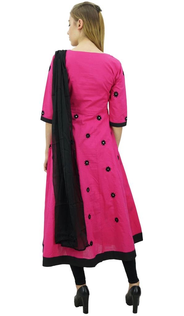 Atasi Womens Readymade Straight Kurta With Net Dupatta Salwaar Kameez